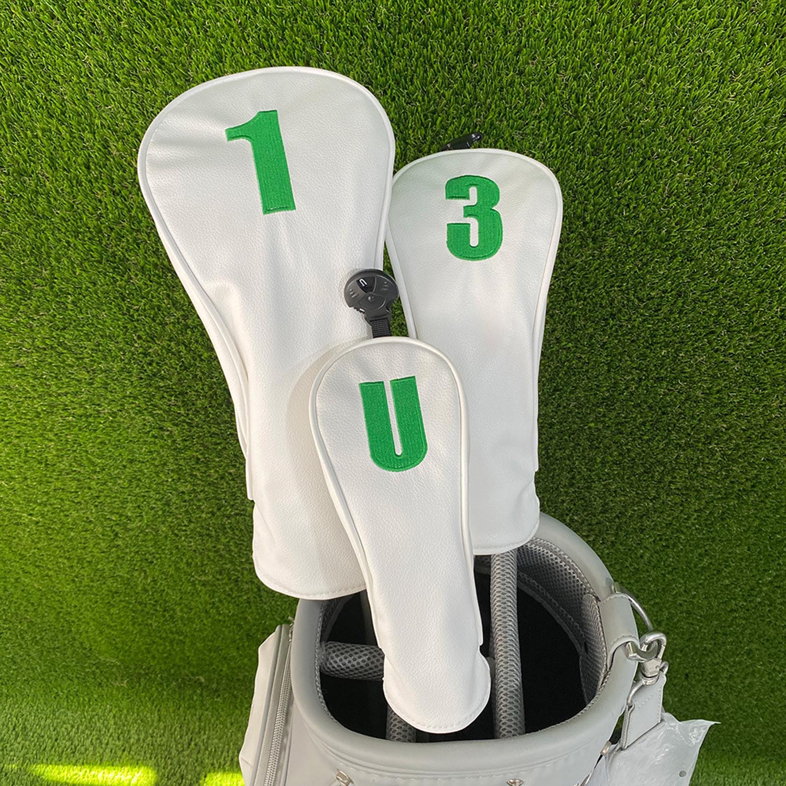 Golf Driver - Haftowane numerami pokrowce na główki kijów